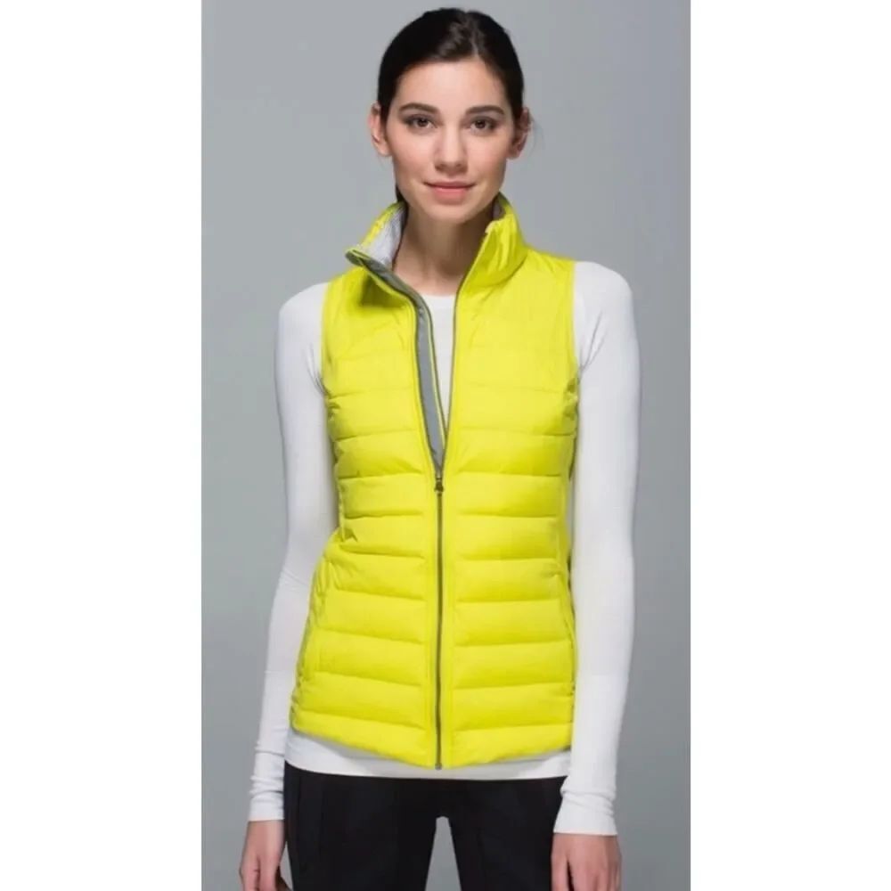 Lululemon Fluffed Up Vest in Split Pea Women’s Sz. 4